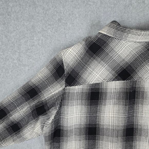 The North Face Jacket Mens Size XXL Black Plaid Heavyweight Shacket Snap Buttons - Picture 10 of 16